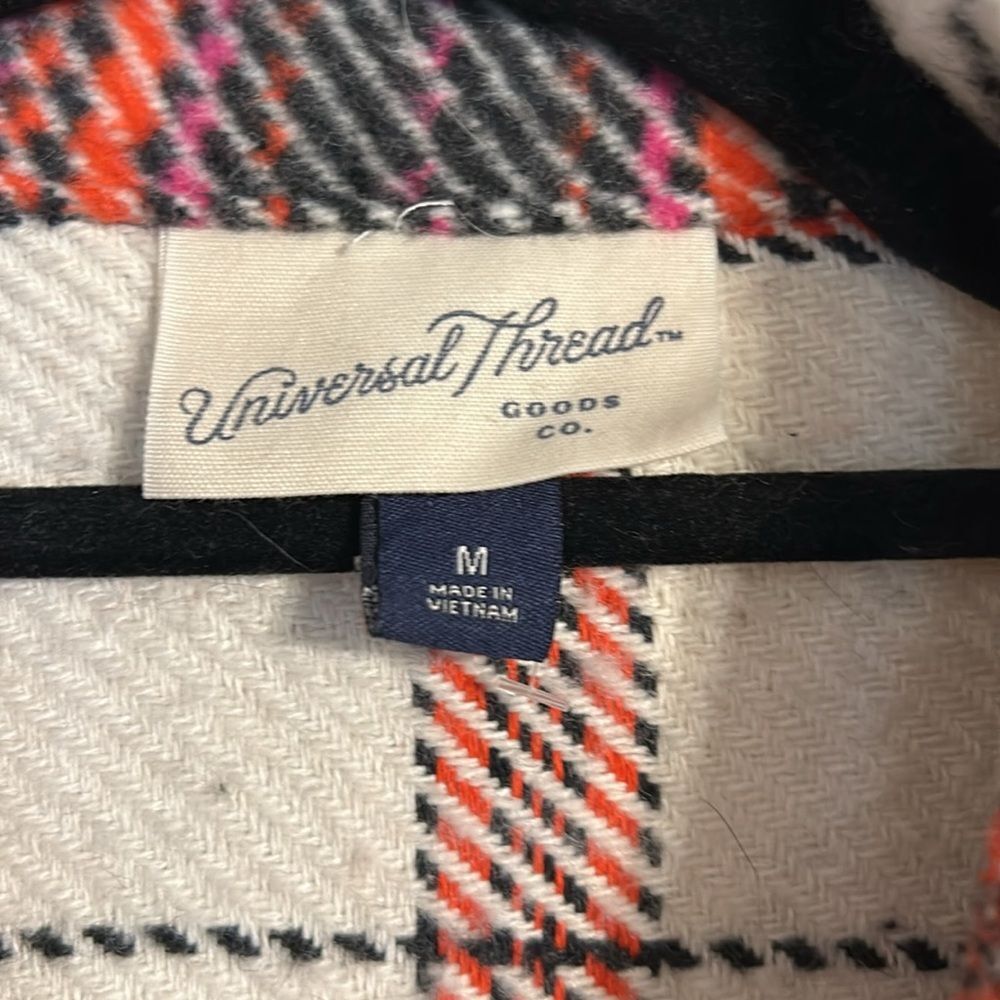 Universal Thread Size Medium Jacket Shacket White… - image 3